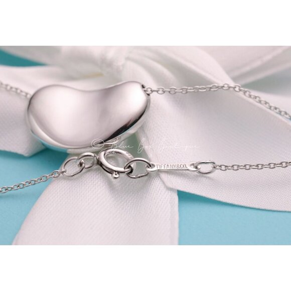 Tiffany & Co. Elsa Peretti Bean Design Pendant Necklace 18mm in Silver 16" Chain - Picture 3 of 9